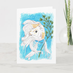 Geheimnistuerische/Koi leere Karte