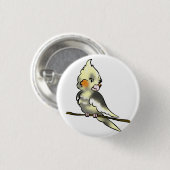 Geheimnistuerischer Cockatiel-Knopf Button (Vorne & Hinten)