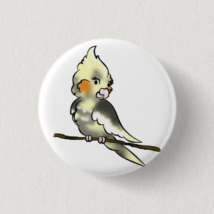 Geheimnistuerischer Cockatiel-Knopf Button