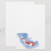 Geheimnistuerisches Koi (Digital) Briefpapier (Vorne/Hinten)