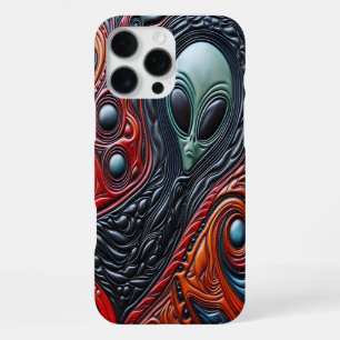 Geheimnisvolle Alienpräsenz in lebendigem kosmisch iPhone 16 Pro Max Hülle