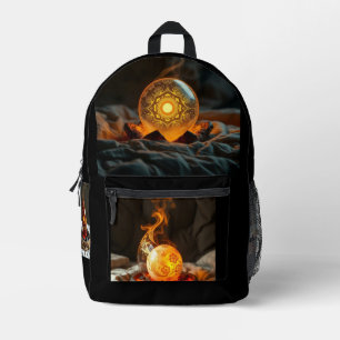 Geheimnisvolle Dracheneier – Ursprung des Feuers Bedruckter Rucksack