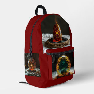 Geheimnisvolle Dracheneier – Ursprung des Feuers Bedruckter Rucksack