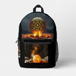 Geheimnisvolle Dracheneier – Ursprung des Feuers Bedruckter Rucksack