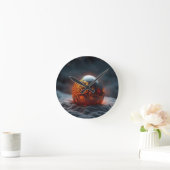 Geheimnisvolle Dracheneier – Ursprung des Feuers Runde Wanduhr (Zuhause)