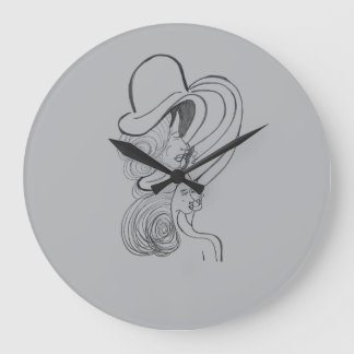 Geheimnisvolle Frauen von Eleganz und Raffinesse Große Wanduhr