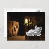 Geheimnisvolle Katze Postkarte (Vorne/Hinten)