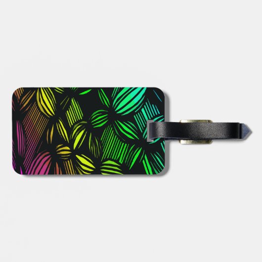 Geheimnisvolle Linien Gepäckanhänger (Rückseite horizontal)