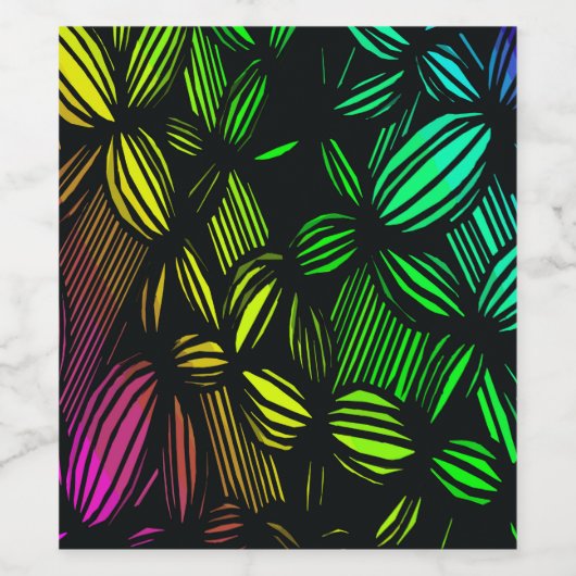 Geheimnisvolle Linien Weinetikett (Einzelnes Label)