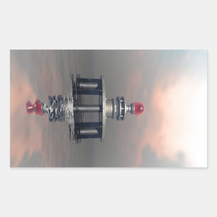 geheimnisvolle Metallstruktur Rechteckiger Aufkleber