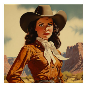 Geheimnisvolle Prairie-Eleganz: Wild-West-Flüstern Poster