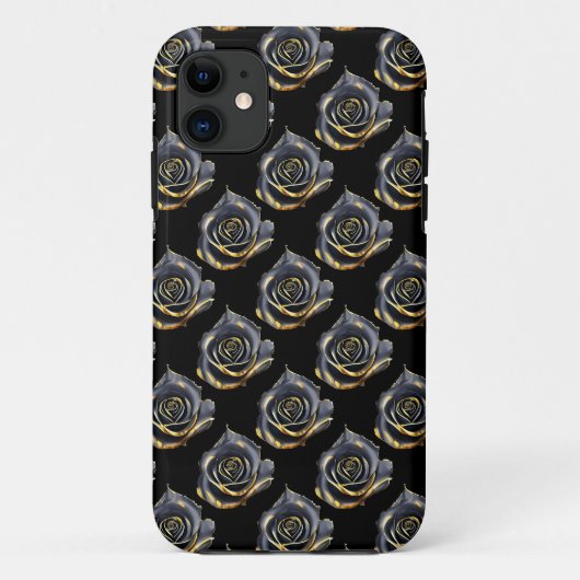 Geheimnisvolle schwarze Rose Case-Mate iPhone Hülle (Rückseite)