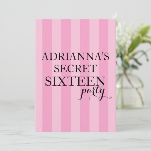 Geheimnisvolle Überraschung 16 . Geburtstag Party Einladung (Stehend Vorderseite)