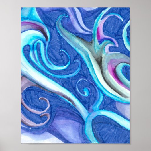 Geheimnisvolle Unterwasserszene Poster (Vorne)