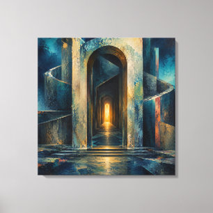Geheimnisvolle versteckte Passage Wandkunst Leinwanddruck