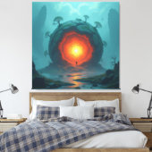 Geheimnisvoller Erdkern Das Herz unseres Planeten Leinwanddruck (Insitu (Schlafzimmer))