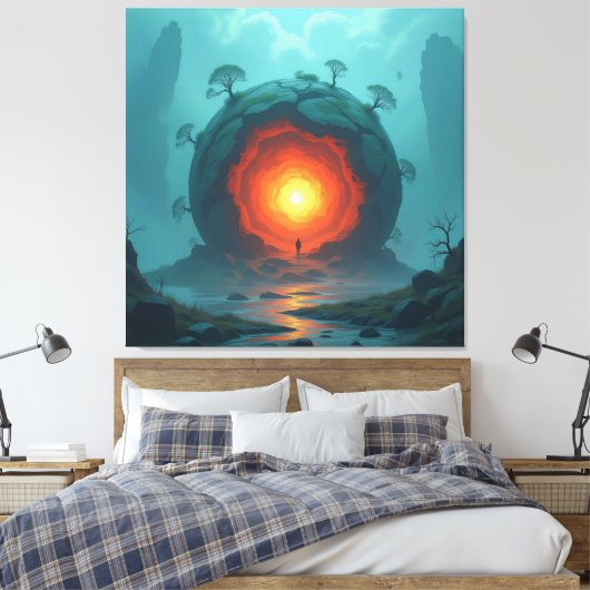 Geheimnisvoller Erdkern Das Herz unseres Planeten Leinwanddruck (Insitu (Schlafzimmer))