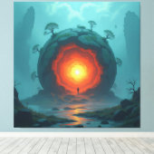 Geheimnisvoller Erdkern Das Herz unseres Planeten Leinwanddruck (Insitu (Holzboden))