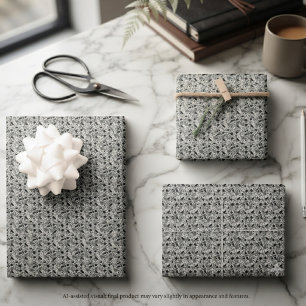 Geheimnisvoller Kohlegrau Gothic Rabe Geschenkpapier Set