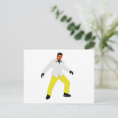 Geheimnisvoller Mann Blick Postkarte (Stehend Vorderseite)