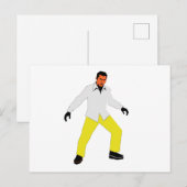 Geheimnisvoller Mann Blick Postkarte (Vorne/Hinten)