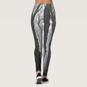 Geheimnisvoller nebliger Waldweg Leggings (Rückseite)