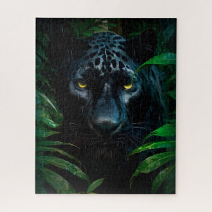 Geheimnisvoller Schwarzer Panther Dschungel-Wildli Puzzle