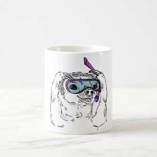 Geheimnisvoller Taucher in den Schatten Kaffeetasse