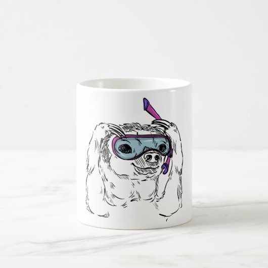 Geheimnisvoller Taucher in den Schatten Kaffeetasse (Mittel)