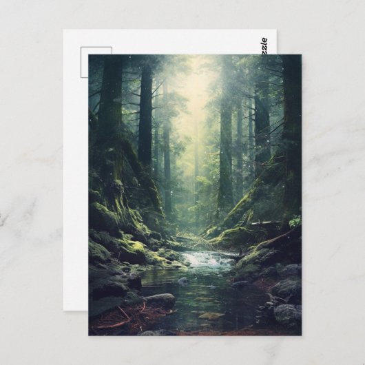 geheimnisvoller Wald Postkarte (Vorne/Hinten)