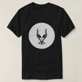 Geheimnisvolles Alien Head Design T-Shirt