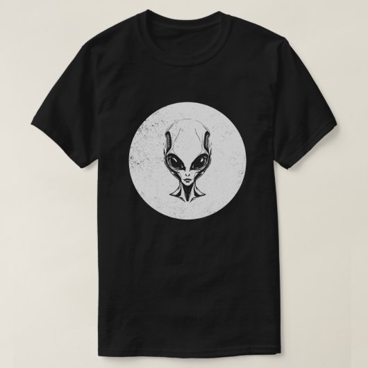 Geheimnisvolles Alien Head Design T-Shirt (Design vorne)