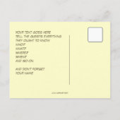 Geheimnisvolles Emoticon Überraschung Party Einladungspostkarte (Rückseite)