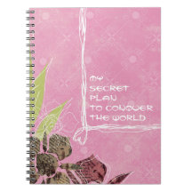 Geheimplan Pink Blume Notebook