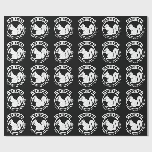 Geheimquirrel-Patch schützt Ihre Nüsse Geschenkpapier (Flach)