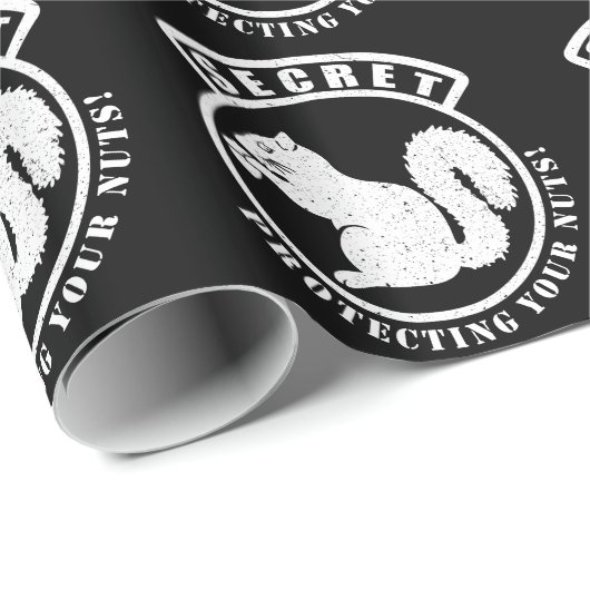 Geheimquirrel-Patch schützt Ihre Nüsse Geschenkpapier (Rolleneckpunkt)
