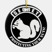 Geheimquirrel-Patch schützt Ihre Nüsse Keramikornament (Vorne)