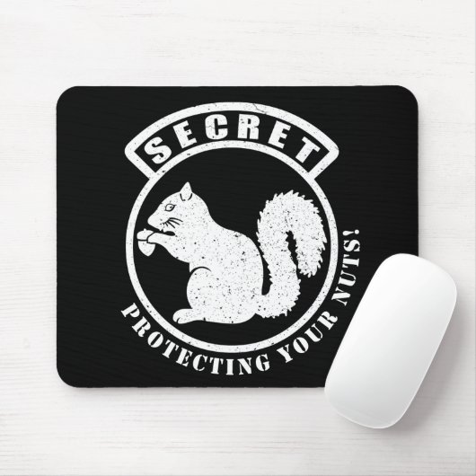 Geheimquirrel-Patch schützt Ihre Nüsse Mousepad (Mit Mouse)