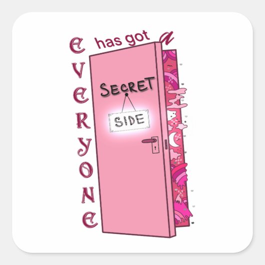 Geheimseite Quadratischer Aufkleber (Vorderseite)