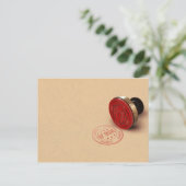 Geheimtipp-Briefmarke Postkarte (Stehend Vorderseite)