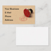 Geheimtipp-Briefmarke Visitenkarte (Vorne/Hinten)