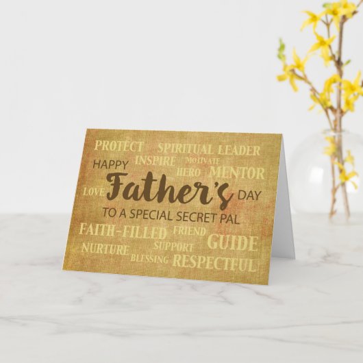 Geheimtipp Religiöse Vatertagsqualitäten Karte (Gelbe Blume)