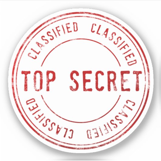 Geheimtitelte Briefmarke Aufkleber (Vorderseite)