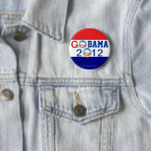 GEHEN 2. Ausdruck OBAMA 2012 Logo-3D Button (Beispiel)