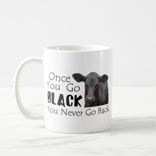 Gehen Angus schwarzes Kaffeetasse (Links)