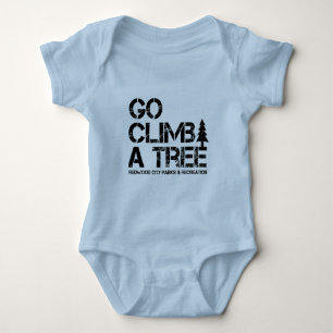 Gehen Aufstieg ein Baum Baby Strampler