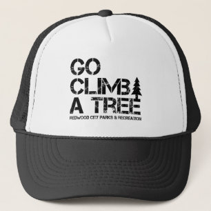 Gehen Aufstieg ein Baum Truckerkappe