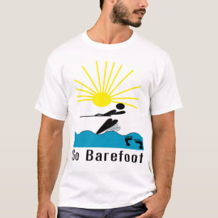 Gehen barfuß - barfüßigWasserski T-Shirt