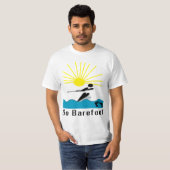 Gehen barfuß - barfüßigWasserski T-Shirt (Vorne ganz)