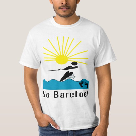 Gehen barfuß - barfüßigWasserski T-Shirt (Vorderseite)